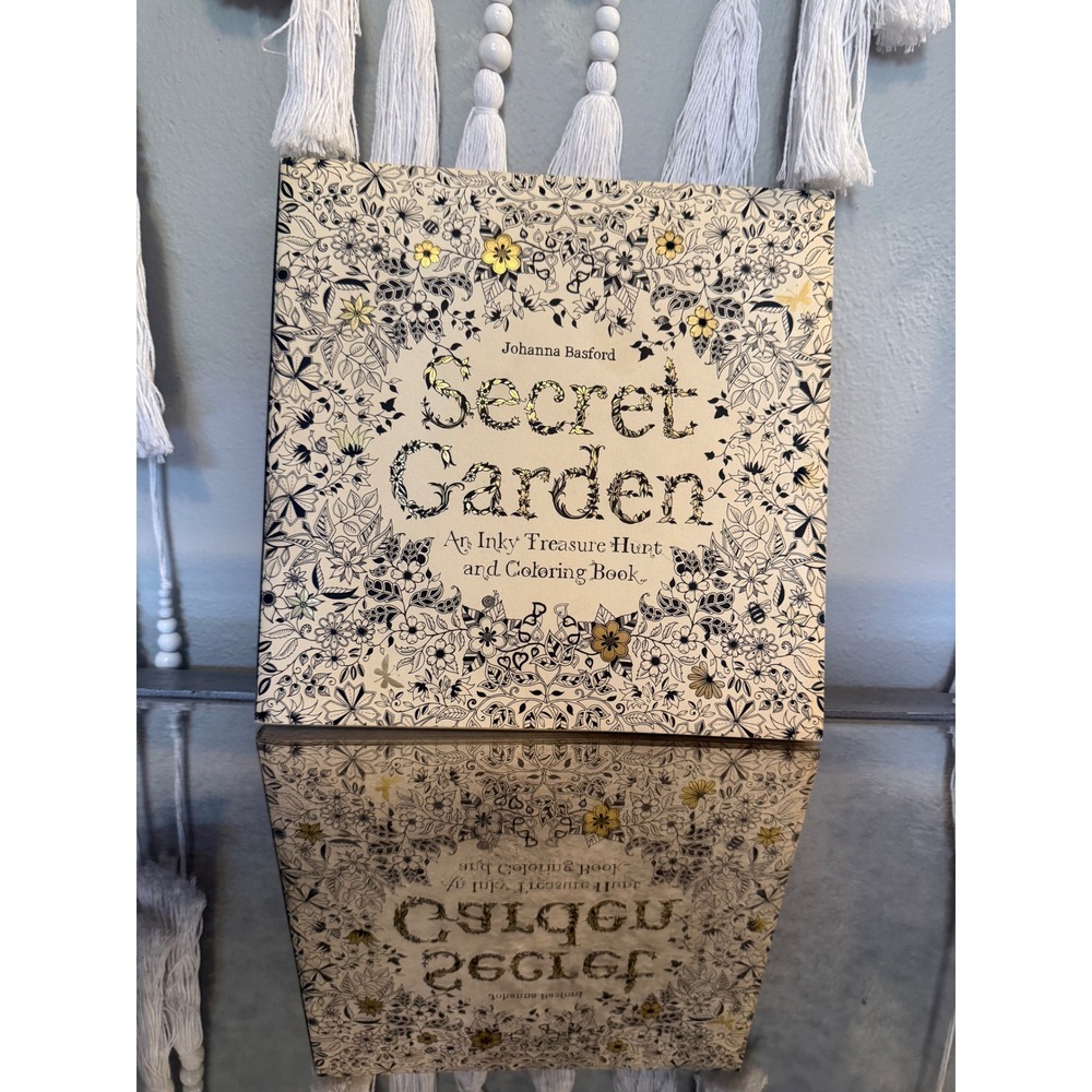 Secret Garden An Inky Treasure Hunt Coloring Book adult boho whimsical Art flora